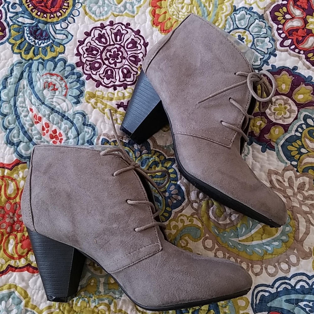 Gray booties